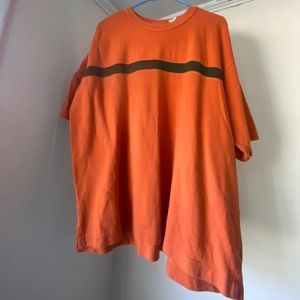 Aeropostale orange shirt with stripe